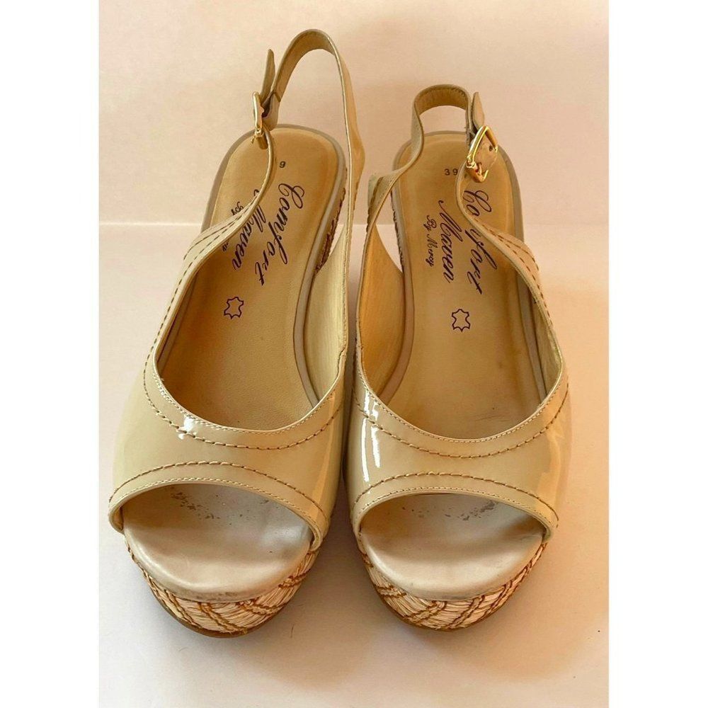 NUDE patent leather wedge platform Sandals from Comfort Maven by Mercy Size 39​